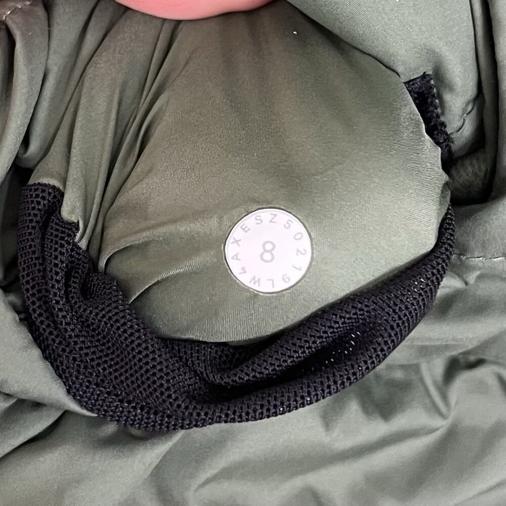Lululemon Pack It Down 700 Fill Jacket Womens 8 Green Hooded Puffer Packable - Picture 8 of 8